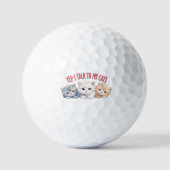Schattige katten - Ik praat met mijn katten Golfballen (Voorkant)