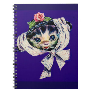schattige katten in een kattenkatje notitieboek