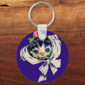 schattige katten in een kattenkatje sleutelhanger (Voorkant)