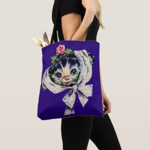 schattige katten in een kattenkatje tote bag