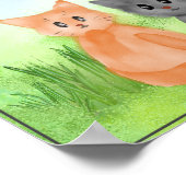 Schattige katten in het Poster van de tuin voor ki (Hoek)