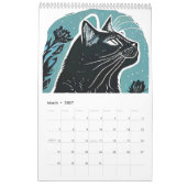 Schattige katten in Linocut – 2026 kalender (Mar 2027)