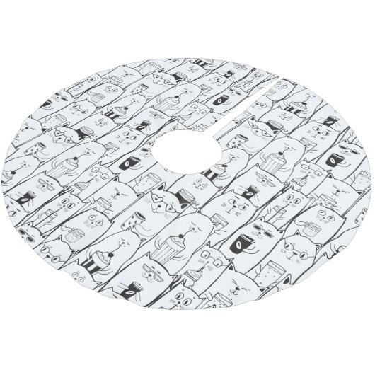 Schattige katten kerstboom rok (Gekanteld)