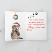 Schattige Katten Kerstkaart Kaart (Binnen)