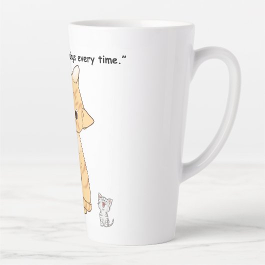 schattige katten latte mok (Rechts)