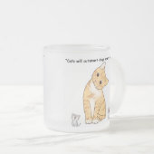 schattige katten matglas koffiemok (Voorkant rechts)