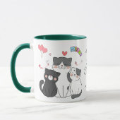 Schattige katten miauw met harten beste kat mam oo mok (Links)