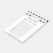 Schattige katten monochroom zwart en wit post-it® notes (Schuin)