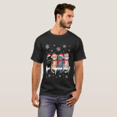 Schattige Katten Rendier Kerstmis T-shirt (Voorkant volledig)