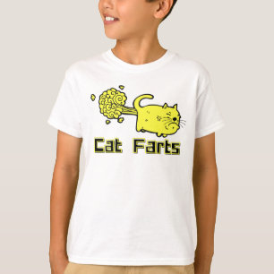 Schattige katten scheten kattenliefhebber humor t-shirt