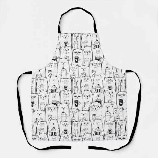 Schattige katten schort (Voorkant)