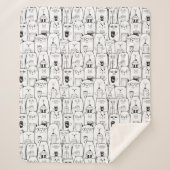 Schattige katten sherpa deken (Voorkant)