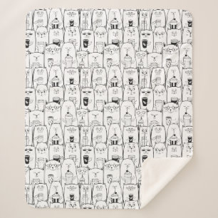 Schattige katten sherpa deken