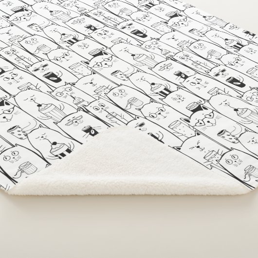 Schattige katten sherpa deken (3/4)