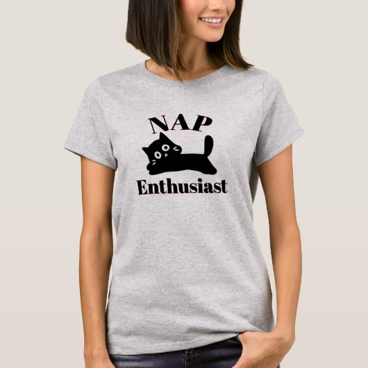 Schattige Katten Slaapfan T-shirt (Voorkant)