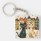 Schattige Katten Sleutelhanger (Voorkant)