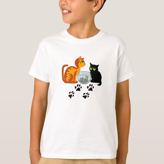 Schattige katten spelen t-shirt (Voorkant)