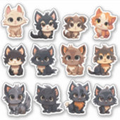 Schattige katten Stickers (Voorkant)