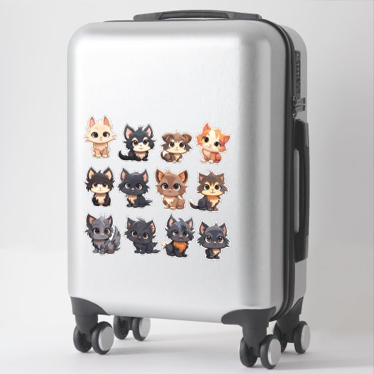 Schattige katten Stickers (Koffer)