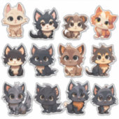 Schattige katten Stickers (Voorkant)