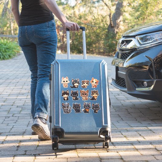 Schattige katten Stickers (Koffer Insitu)