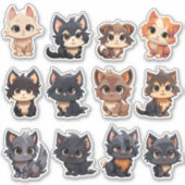 Schattige katten Stickers (Voorkant)