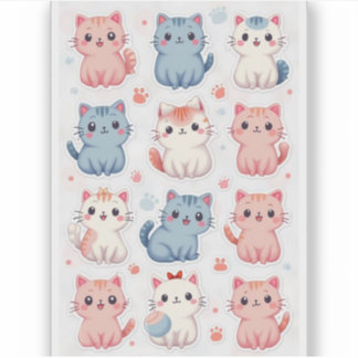 Schattige Katten Stickers