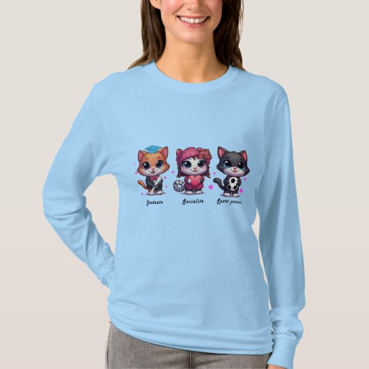 schattige katten t-shirt (Voorkant)