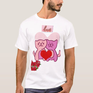 Schattige Katten Valentijn Liefde T-shirt
