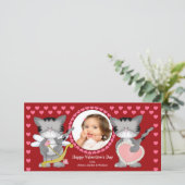 Schattige Katten Valentijnsdag Feestdagenkaart (Staand voorkant)