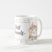 schattige katten vrienden koffiemok (Voorkant rechts)