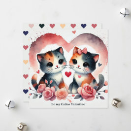 Schattige Katten "Wees mijn Schotse Valentijn" Aqu Feestdagenkaart