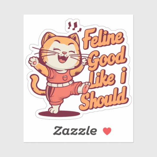 Schattige katten woordgrappen Felien goed alsof ik Sticker (Vel)