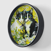 Schattige katten zitten in een veld van Daisies (Hoek)