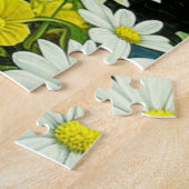 Schattige katten zitten in een veld van Daisies Legpuzzel (Zijkant)