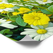 Schattige katten zitten in een veld van Daisies Poster (Hoek)