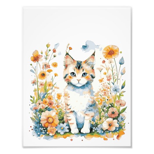 Schattige kattenbaby foto afdruk (Voorkant)