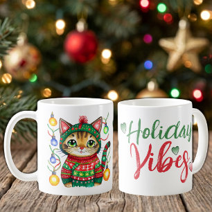 Schattige kattenballen vakantie sfeer Kerstmis Koffiemok