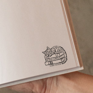 Schattige  kattenboek rubberstempel