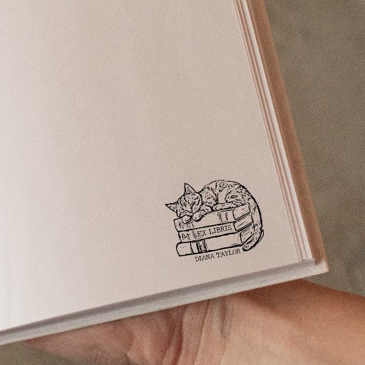 Schattige  kattenboek rubberstempel