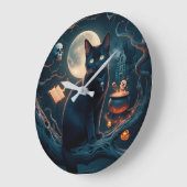 schattige kattendag geïnspireerd Halloween Celebra Grote Klok (Hoek)