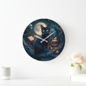 schattige kattendag geïnspireerd Halloween Celebra Grote Klok (Huis)