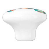 Schattige kattendriehoekig impressionisme keramische knop (Zijkant)