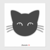 Schattige kattengezicht Custom-Cut Vinyl Stickers (Vel)