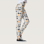 Schattige kattengezichtspatroon | De Leggings van<br><div class="desc">De kat wordt geconfronteerd met leggings. Leuke kattentekeningen inclusief langharige en kortharige gedomesticeerde katten. Siamees,  zwarte katten,  snor kat,  calico,  gestreepte grijs en wit en tabby katten. Grappige,  schattige en geïrriteerde katten.</div>