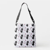 Schattige kattenhart valentijns crossbody tas (Achterkant)