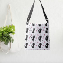 Schattige kattenhart valentijns crossbody tas