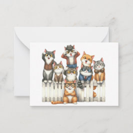 Schattige Kattenkaart Notitiekaartje