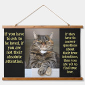 Schattige kattenkat die naar je kijkt hangend wandkleed (Voorkant)