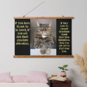 Schattige kattenkat die naar je kijkt hangend wandkleed (Slaapkamer)